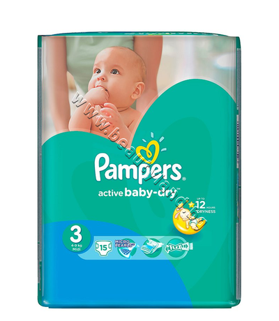 PA-0202172  Pampers Active Baby Dry Midi, 15-Pack