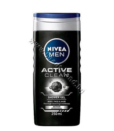 NI-84045   Nivea Men Active Clean Shower Gel, 250 ml