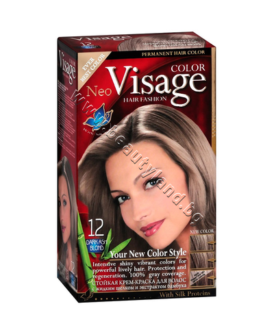 VI-206012    Visage Fashion Permanent Hair Color, 12 Dark Ash Blonde