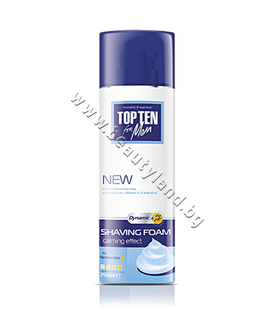 TT-160103  Top Ten for Men Dynamic Shaving Foam Calming Effect