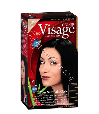 VI-206041 Боя за коса Visage Fashion Permanent Hair Color, 41 Black