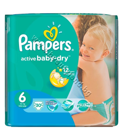 PA-0202323  Pampers Active Baby Dry Extra Large, 30-Pack