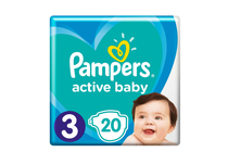     Pampers Active Baby Midi, 20-Pack