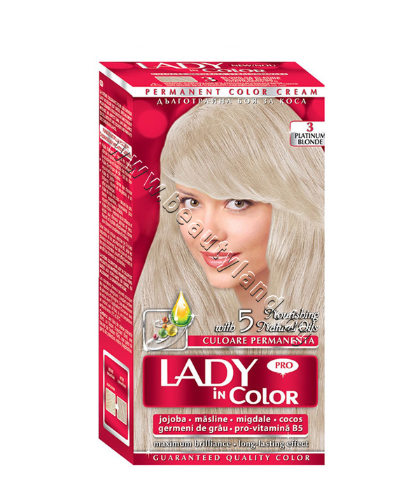 LC-161003 Боя за коса Lady in Color Pro, 3 Platinum Blonde - изображение 1 от 1