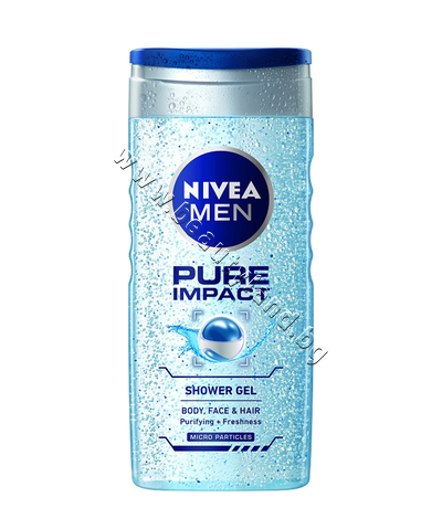 NI-80892   Nivea Men Pure Impact Shower Gel, 250 ml