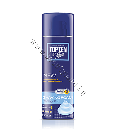 TT-160101  Top Ten for Men Active Shaving Foam Cooling Effect