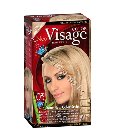 VI-206003    Visage Fashion Permanent Hair Color, 03 Very Light Blond
