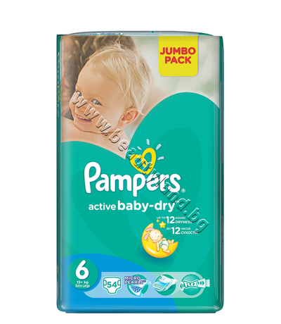 PA-0201502  Pampers Active Baby Extra Large, 52-Pack