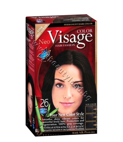 VI-206026    Visage Fashion Permanent Hair Color, 26 Natural Brown