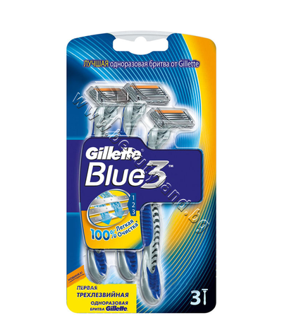GI-1301031  Gillette Blue 3, 3-Pack