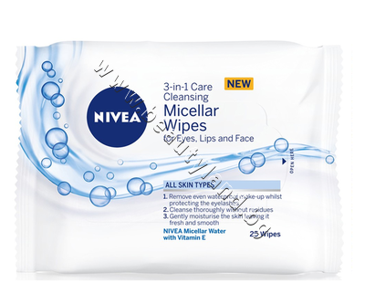 NI-89252    Nivea 3-in-1 Cleansing Micellar Wipes