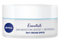 Дневни кремове за лице » Дневен крем Nivea Essentials 24H Moisture Boost + Refresh Day Cream SPF 15