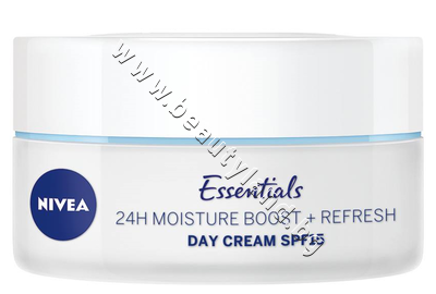 NI-81153   Nivea Essentials 24H Moisture Boost + Refresh Day Cream SPF 15