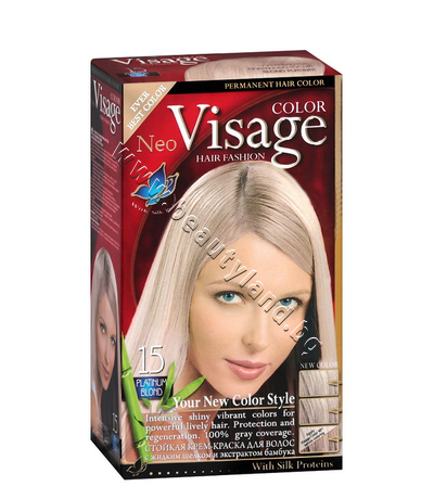 VI-206015    Visage Fashion Permanent Hair Color, 15 Platinum Blonde