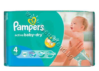 PA-0202320  Pampers Active Baby Dry Maxi, 46-Pack