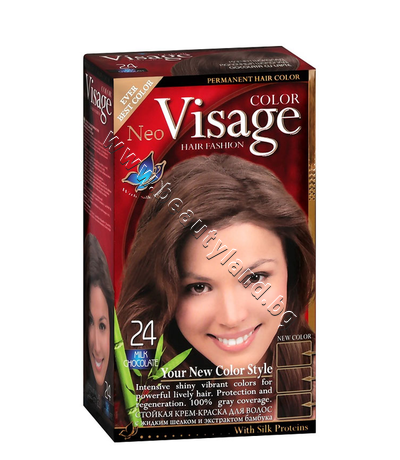 VI-206024    Visage Fashion Permanent Hair Color, 24 Milk Chocolate