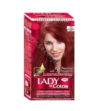 LC-161012    Lady in Color Pro, 12 Copper Red
