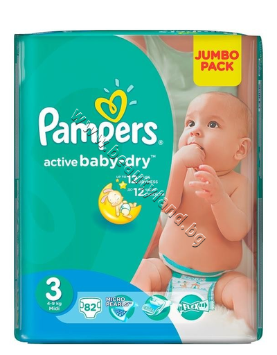 PA-0201501  Pampers Active Baby Midi, 82-Pack