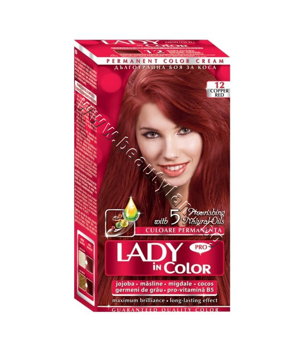 LC-161012 Боя за коса Lady in Color Pro, 12 Copper Red - изображение 1 от 1