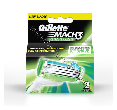 GI-1301136  Gillette Mach 3 Sensitive, 2-Pack