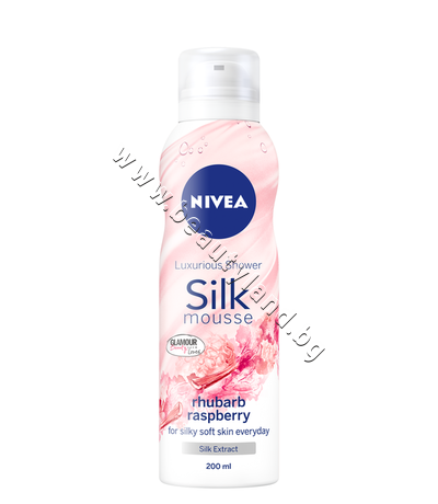 NI-84080   Nivea Silk Mousse Rhubarb & Raspberry