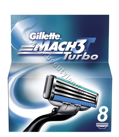 GI-1301415  Gillette Mach 3 Turbo, 8-Pack